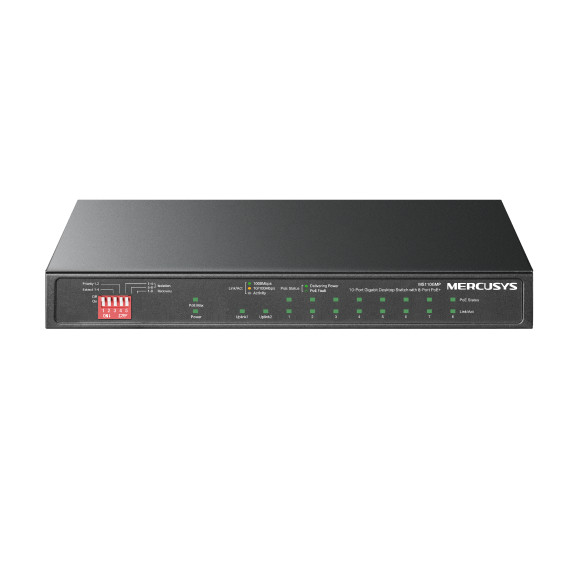Switch Mercusys MS110GMP 10-Port Gigabit Desktop Switch with 8-Port PoE+
