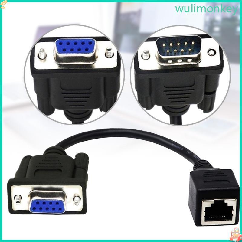 WU DB9 Adapter 9Pin RS232 DB9 Nam Nữ Adapter Đầu Nối DB9 RS232 Sang RJ45