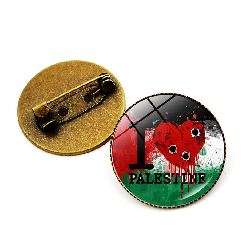Palestine Cờ Thổ Cẩm Nữ Sinh Quần Áo Huy Hiệu Retro Palestine Thổ Cẩm Trang Sức Pin Phụ Kiện