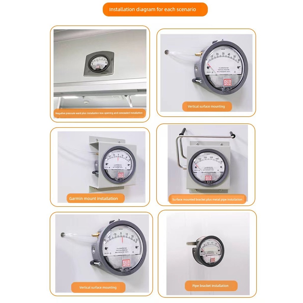 0-60Pa Micro Pressure Difference Con trỏ giống phòng sạch