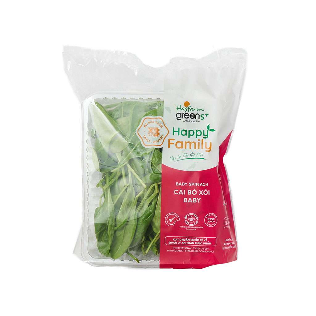 Cải bó xôi baby Dalat Hasfarm 100g - 93915