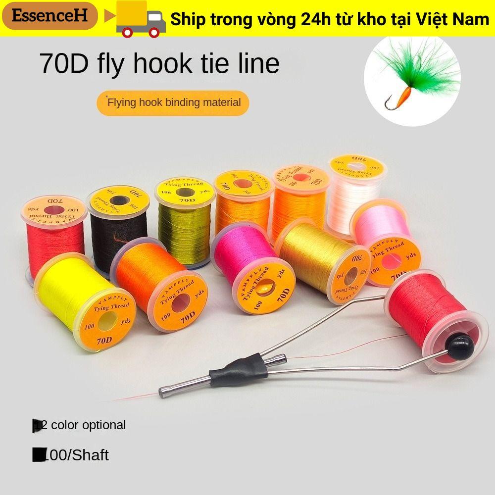 ESSENCEH Fly Tying Thread Line, Thread Spool Super Strong Fly Fishing Line, Bass Salmon Premium Fish