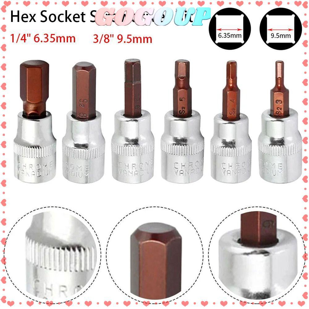 GOGOASDGRF 1 Cái Ổ Cắm Vuông, H3 H4 H5 H6 H7 H8 H10 Dụng Cụ Thủ Công Phần Hex Ổ Cắm Tua Vít Bit, Đầu