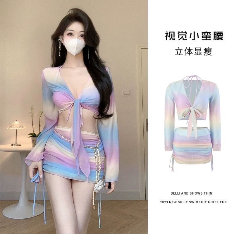 Set bộ đồ bơi bikini 4 món mùa hè hottrend đi biển đi bơi màu sắc nổi bật hàng QCCC NMINH BKN22