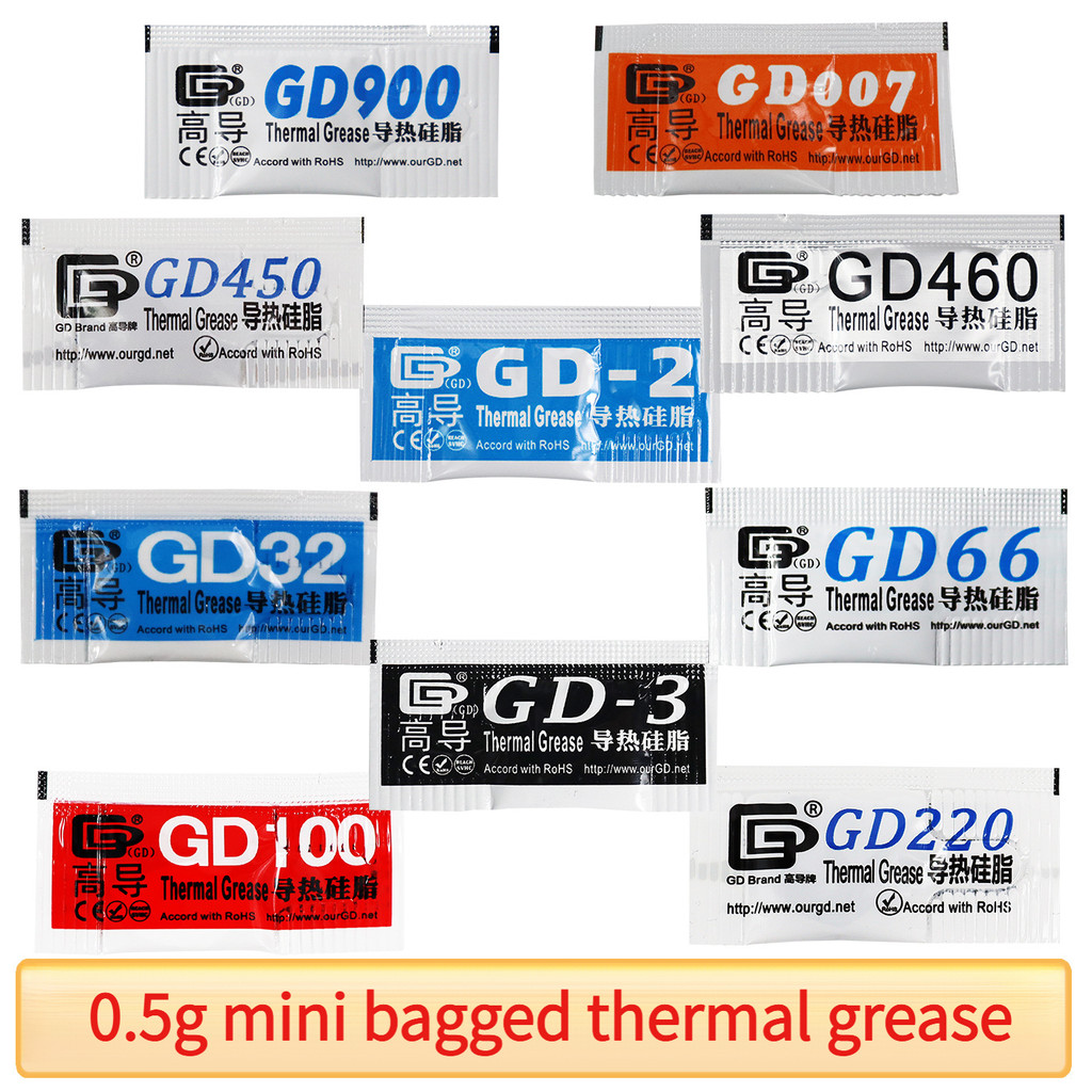 10 Cái / 50 Chiếc GD Dẫn Nhiệt Silicon Mỡ 0.5g Túi Mini GD66 GD460 GD900 GD007 GD-2 GD32 GD100 Dán S