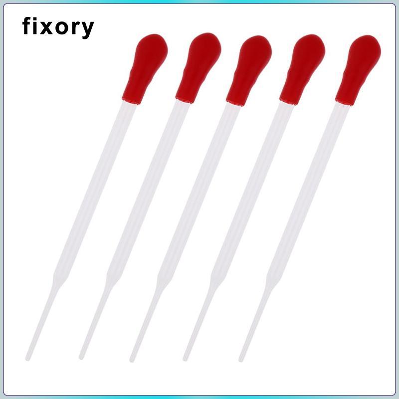 5x Glass School Lab Pipet Dropper Transfer Liquid Pipet Với Cao Su Đỏ