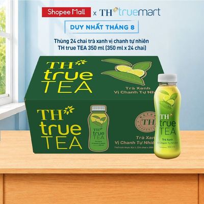 Thùng Trà Xanh Vị Chanh TH true TEA milk 350ml (24 Chai)
