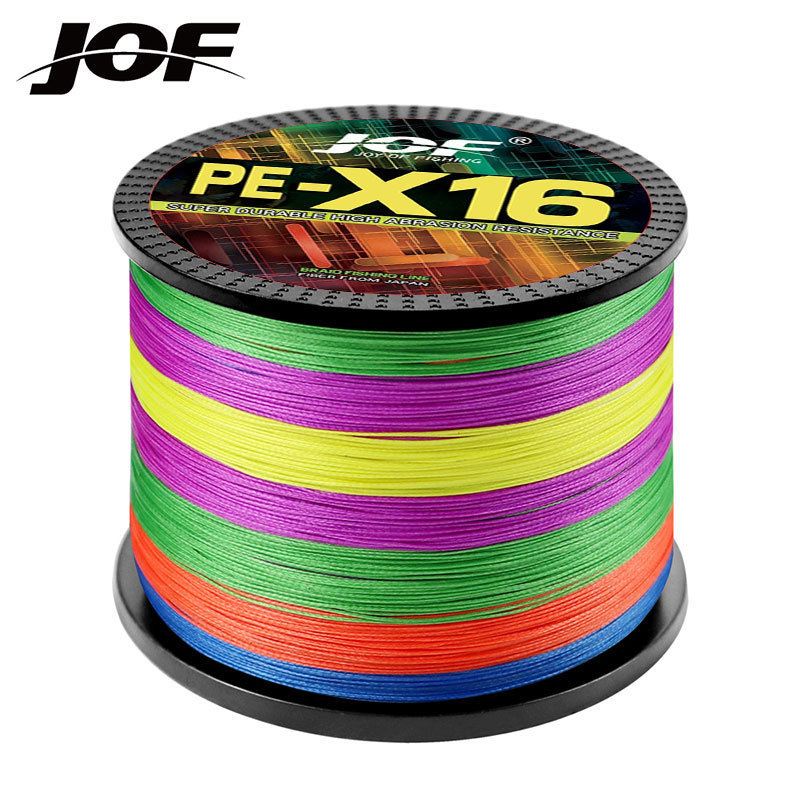 Dây Câu Cá JOF 500M 16 Sợi Bện PE Chống Mài Mòn Không Co Giãn