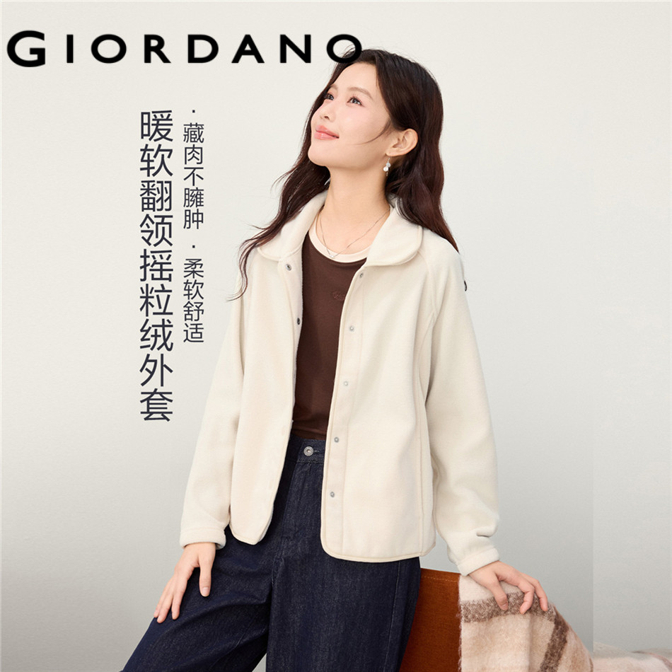 GIORDANO WOMEN Polar fleece raglan sleeve jacket 13376607