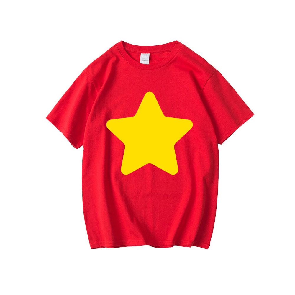 Meiman Steven Universe Universe Steven Universe Áo thun Cotton ngắn tay năm sao Váy mùa hè