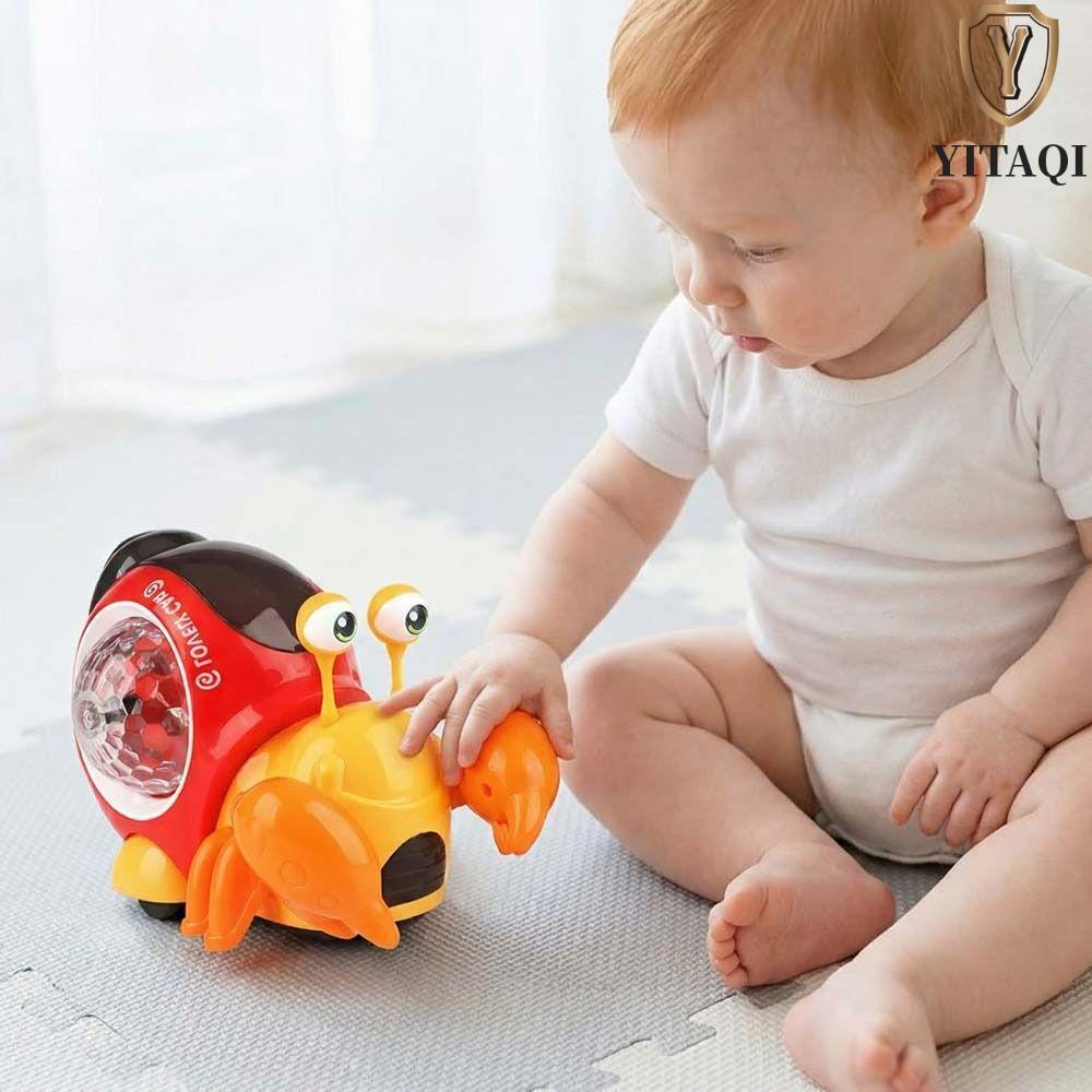 YITAQI Đồ chơi đi bộ cua đèn LED YITAQI, với nhạc đi bộ Đồ chơi thời gian đầy đặn Nhảy múa Đồ chơi c