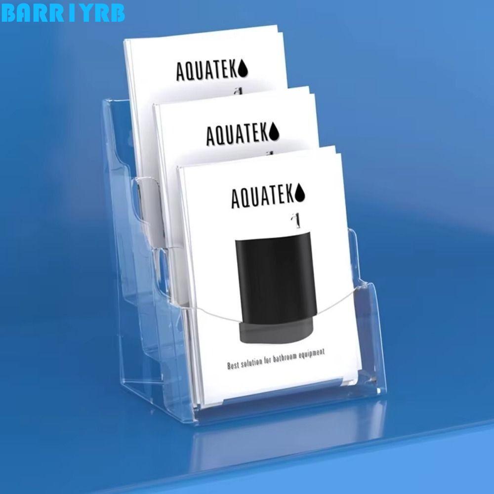BARR1YRB Clear Flyers Display Stand, A4 / A5 / A6 2 / 3 / 4 Lớp Giá Đỡ Brochure, Lỗ Treo Chất Lượng 