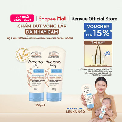 Combo 2 Kem dưỡng ẩm Aveeno Baby Dermexa Cream 100g