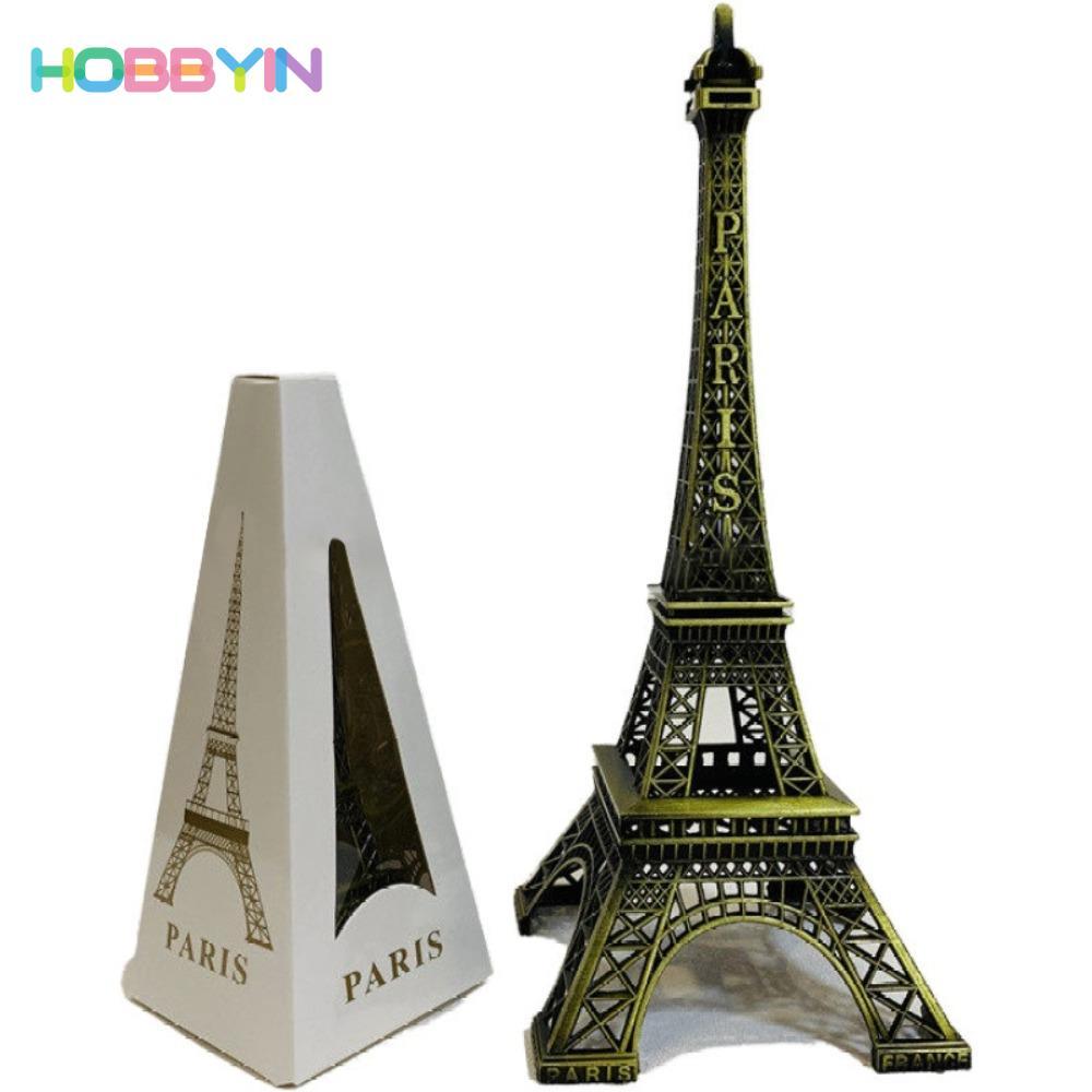 Mô hình tháp Eiffel HOBBYIN, Tượng tháp Eiffel bằng đồng kim loại, 7 kích cỡ có hộp Thiết kế tinh tế