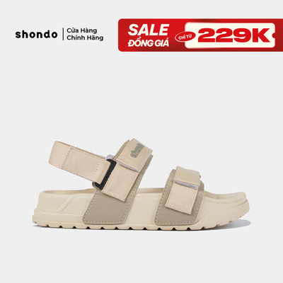 Giày Platy Nam Nữ SHONDO Êm, Thời Trang Thích Hợp Đi Học, Đi Chơi Be Phối Rêu PLA2545