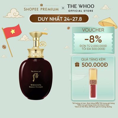 [THE WHOO OFFICIAL] Dầu gội thảo dược Đông y dưỡng và duy trì màu tóc The history of Whoo WhooSpa Essence Shampoo 350ml