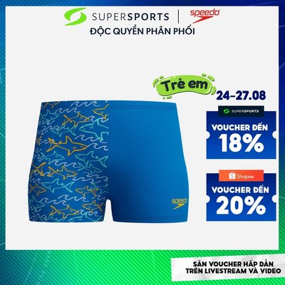 Quần Bơi Bé Trai Speedo Digital Allover - Xanh Dương - 8-00384118661