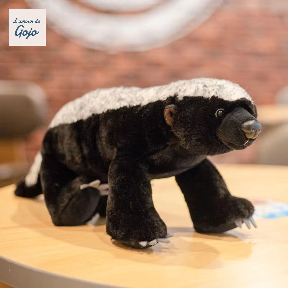 GOJO Badger Mongoose Sang Trọng, Động Vật Hoang Dã Búp Bê Nhồi Bông Badger Đồ Chơi Mật Ong, Gối Sang