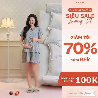 Bộ Đồ Ngủ Cotton 4 Chiều Co Giãn Thoải Mát, Bộ Mặc Nhà DOTTIE Cho Bầu Và Sau Sinh Cổ Bèo Nữ Tính - L'AMME