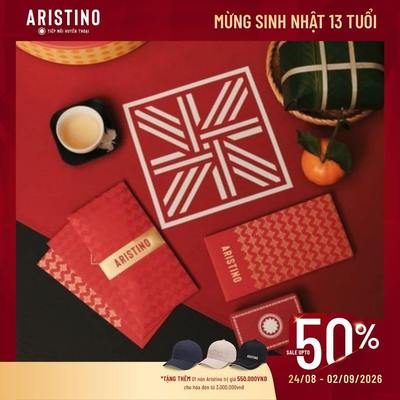 [Quà tặng không bán] Lì xì Aristino Tết 2026