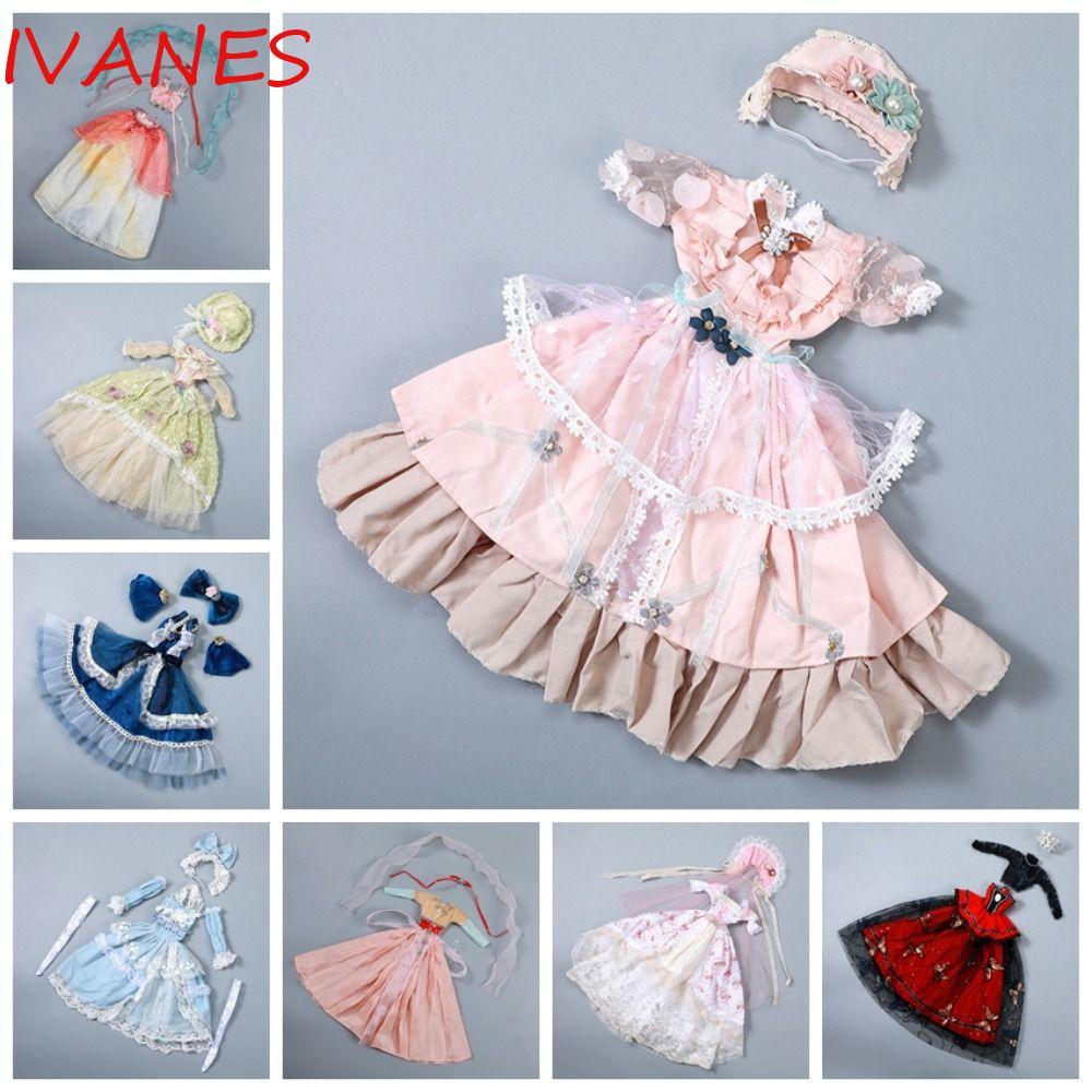 Váy treo công chúa IVANES 60cm, Quần áo búp bê BJD 1 / 3 tinh tế Rococo, Váy bé gái Đồ chơi DIY Goth