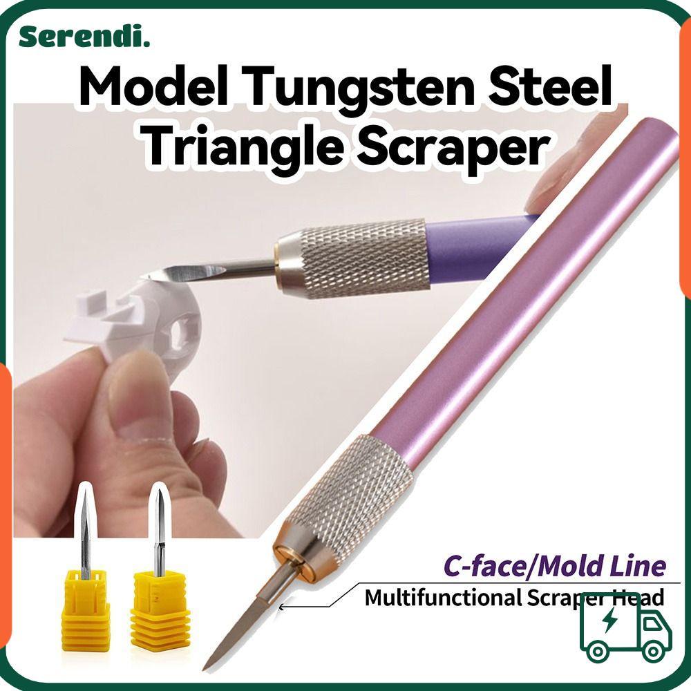 SERENDI Máy cắt Scribing hình tam giác, Máy cắt khắc thép cạnh cong, Cao su tiện dụng Grip Edge Rete