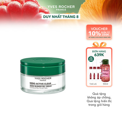 Kem dưỡng giảm mụn và kiềm dầu Yves Rocher Sebo Active Clear hũ 50ml
