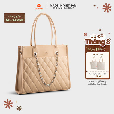 Túi Yuumy (Thời trang nữ cỡ lớn phối xích trang trí - Túi xách da Seasand YTX65) Bagsmart