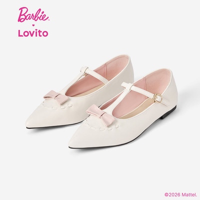 Barbie™ X Lovito Giày Búp Bê Thanh Lịch Đơn Giản Phù Hợp Cho Công Sở Nữ BFBL3PAD052