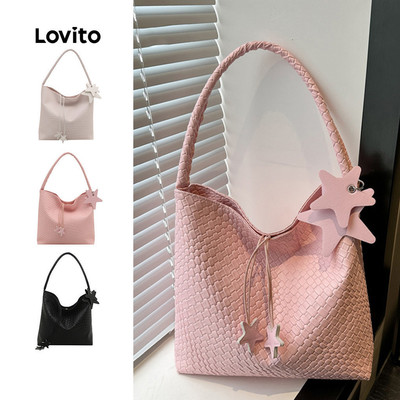 (NEW) Lovito Túi Đeo Vai Kiểu Dáng Thường Ngày Phụ Kiện Treo Túi Tote Du Lịch Túi Hàng Ngày Phong Cách Hàn Quốc Dành Cho Học Sinh/sinh Viên Nữ LFA110032