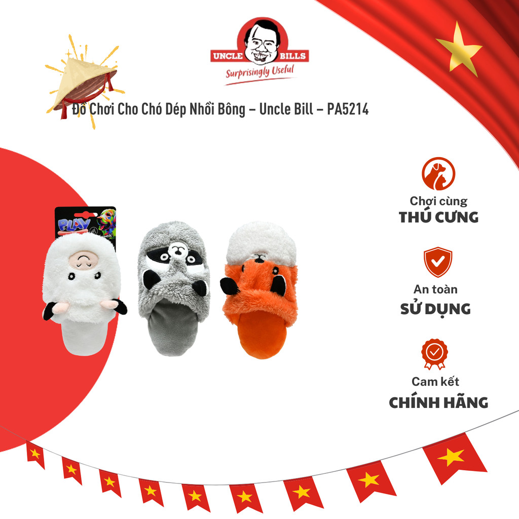 Đồ Chơi Cho Chó Dép Nhồi Bông – Uncle Bill – PA5214