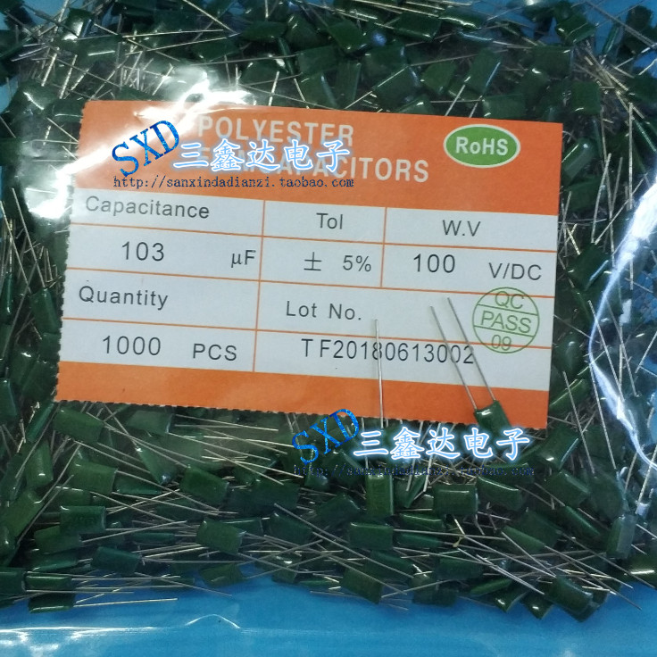 2A103J 100V103J 0,01 UF 10NF Mới Chính Hãng CL11 Tụ Điện Polyester Độ Chính Xác 5%
