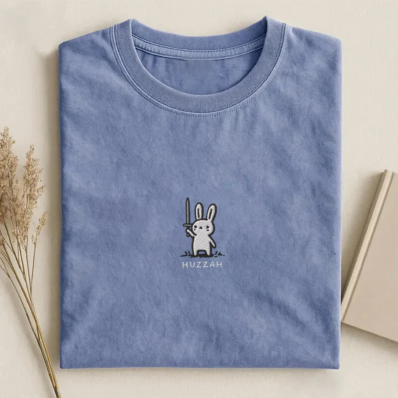 Áo thun thêu Huzzah Bunny