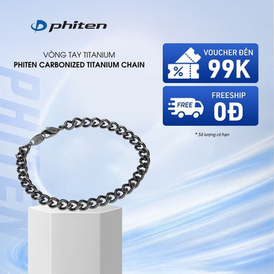 Vòng Tay Phiten Carbonized Titanium Chain