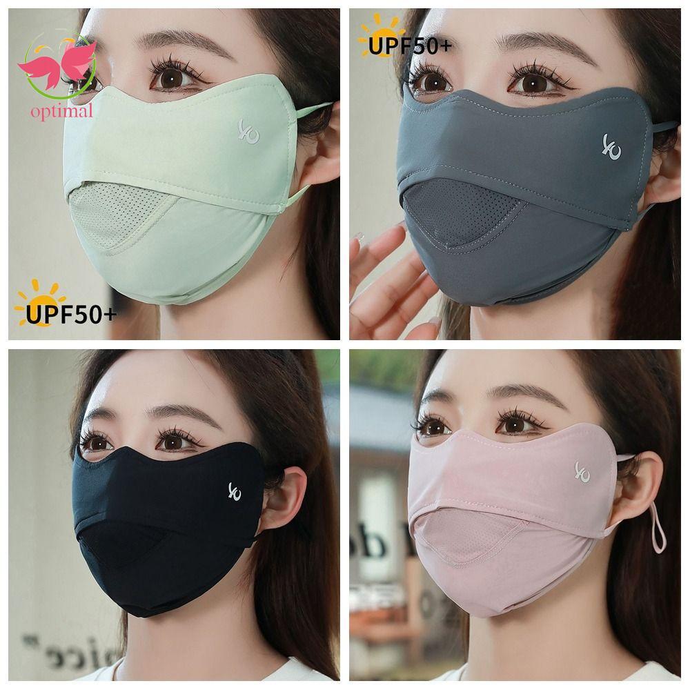 OPTIMAL LIMIT Ice Silk Mask, Face Mask Solid Color Face Cover, Elastic Eye Protection Sunscreen Veil