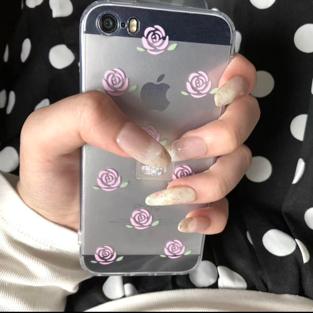 2026 Phong Cách Mới Hàn Quốc Phong Cách Retro Hồng Hồng Hoa Hồng Thích Hợp Cho Apple iPhone17promax 
