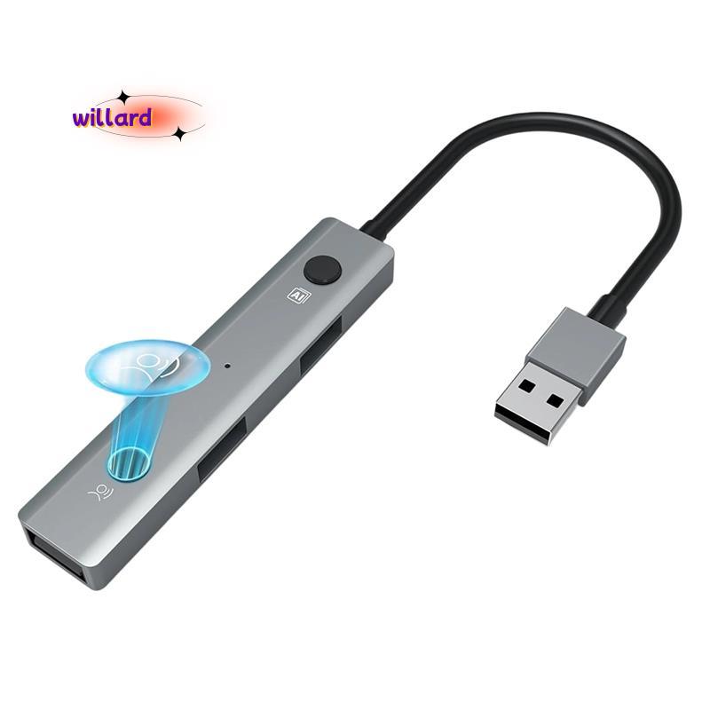USB 2.0 Hub Multiport Adapter-Integrated AI Voice Tools for Voice Transcription, Dịch & Speech to Te