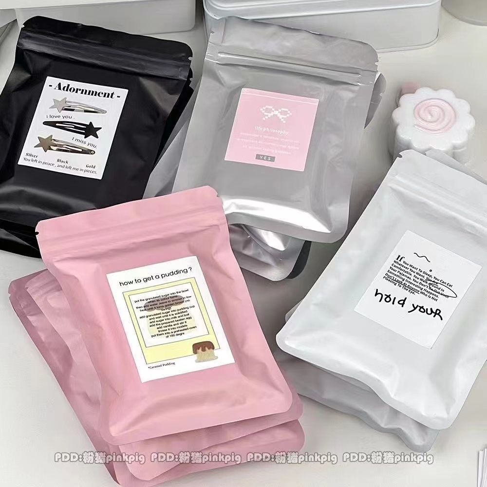 Túi Ziplock mờ màu có giá trị cao Đóng gói dễ thương Vận chuyển Photocard chuyên dụng niêm phong Túi
