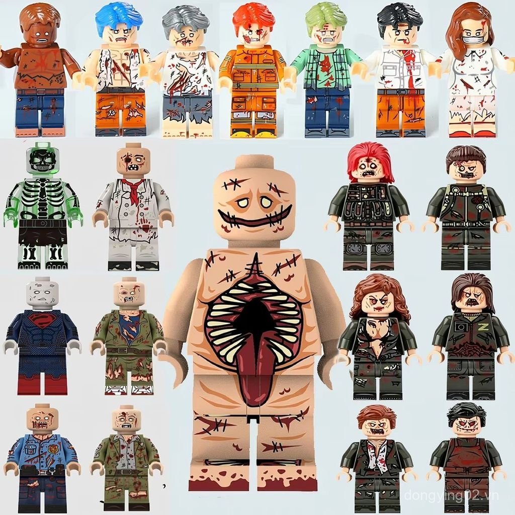 Resident Evil Zombie Bone Anatomy Khối Xây Dựng Minifigure Kinh Dị Zombie Đồ Chơi Đồ Trang Trí Lắp R