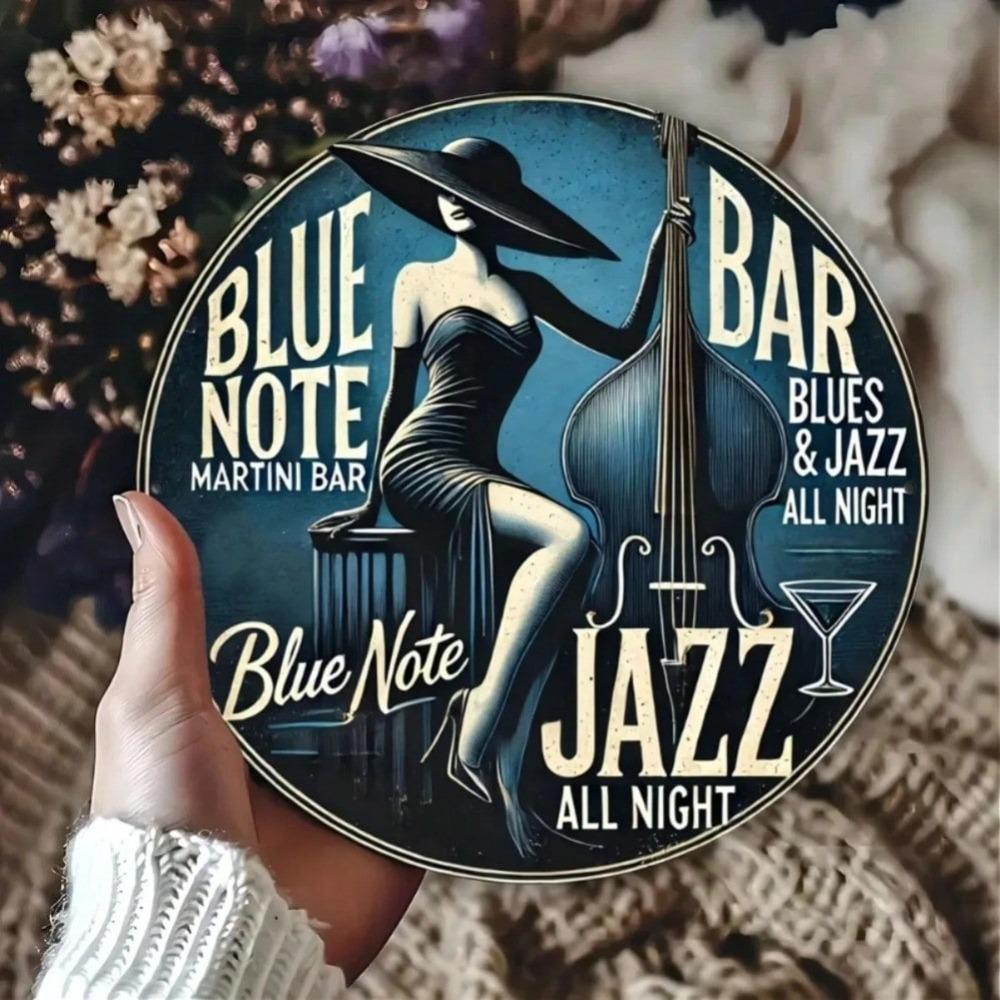 HELLOYOUNG Vintage Jazz Music Bar Nhôm Kim Loại Nghệ Thuật Treo Tường