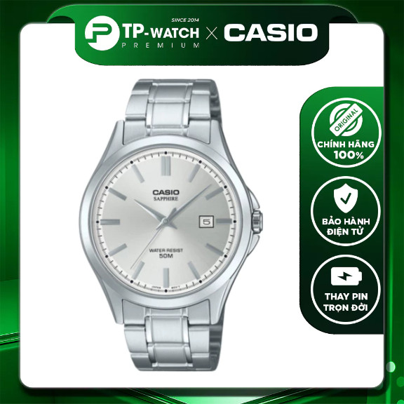 Đồng hồ nam dây thép Casio MTS-115D-7AVDF Kính Sapphire - Chống nước 50m | Casio nam MTS-115D-7A