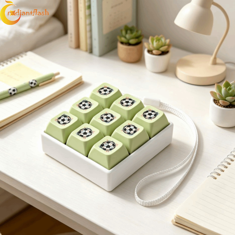 RADIANTFLASH Bàn Phím Fidget Móc Khóa, Nắp Phím Clicker Nút Ngón Tay Fidget Clicker Móc Khóa, Bàn Ph