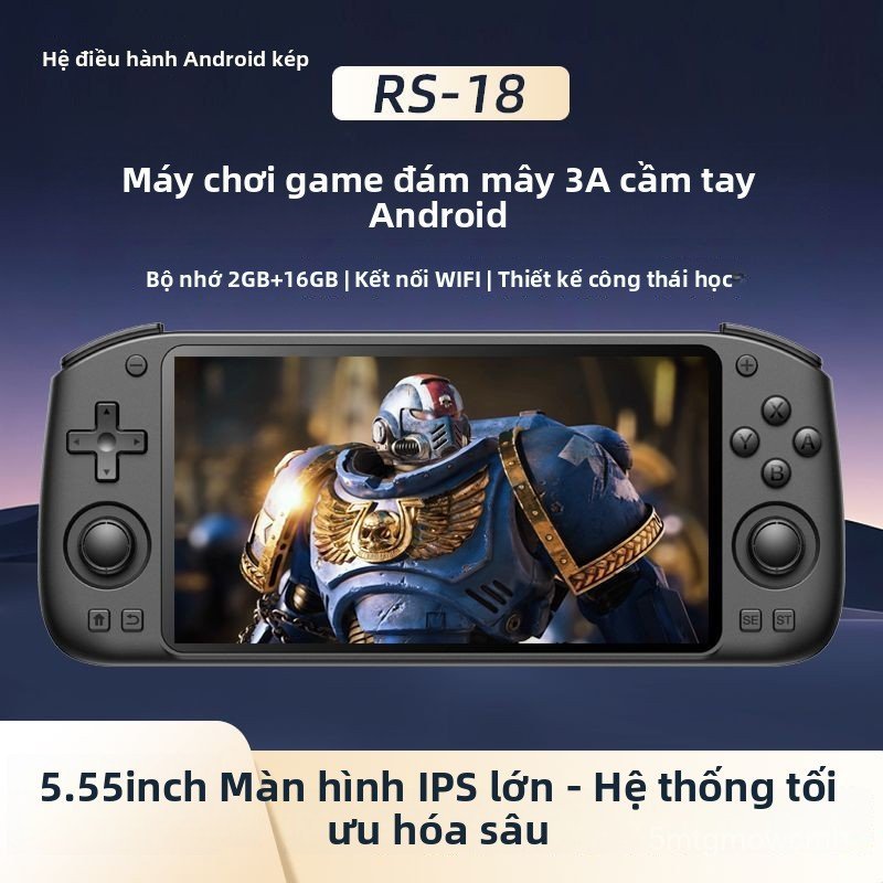 Máy chơi game cầm tay RS-18 mới nhất, chơi game 3A cloud, kết nối HDMI, tay cầm Bluetooth, bán chạy 