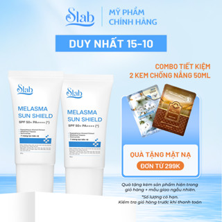 Bộ 2 Kem Chống Nắng 7 Màng Lọc, SPF 50, Pa ++++, Chống Tia UV, Nâng Tông, Ngừa Nám Tàn Nhang Slab Melasma Sunshield