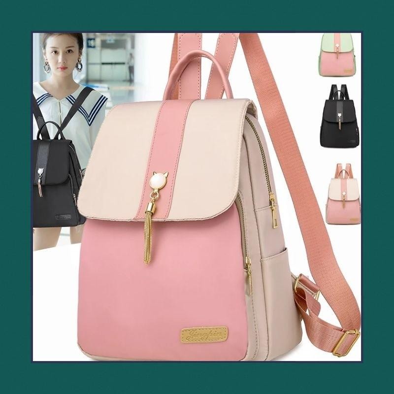 SC2 Beg Sandang Wanita Túi Gói Nữ Du Lịch Ba Lô Nữ Beg Pack Nylon Chống Thấm Nước Chống Trộm Thường 