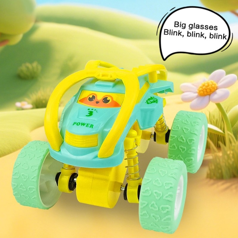 HIk Mechanical Motion 4 Wheel Drive Flip Car Toy Khuyến khích thời gian chơi vật lý chủ động
