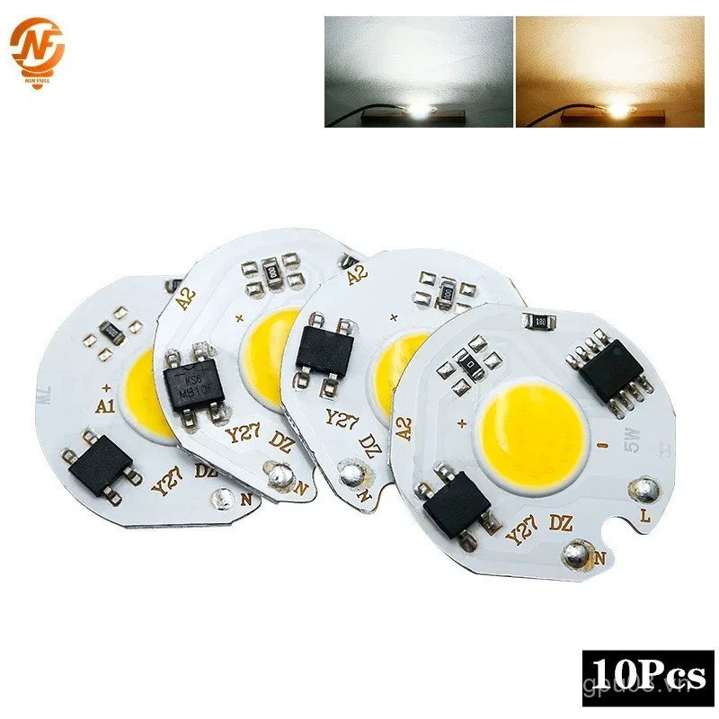 10 Cái / lốc LED Chip 3W 5W 7W 10W 220V Chip COB Không Cần Trình Điều Khiển Đèn LED Hạt DIY Đèn Pha 