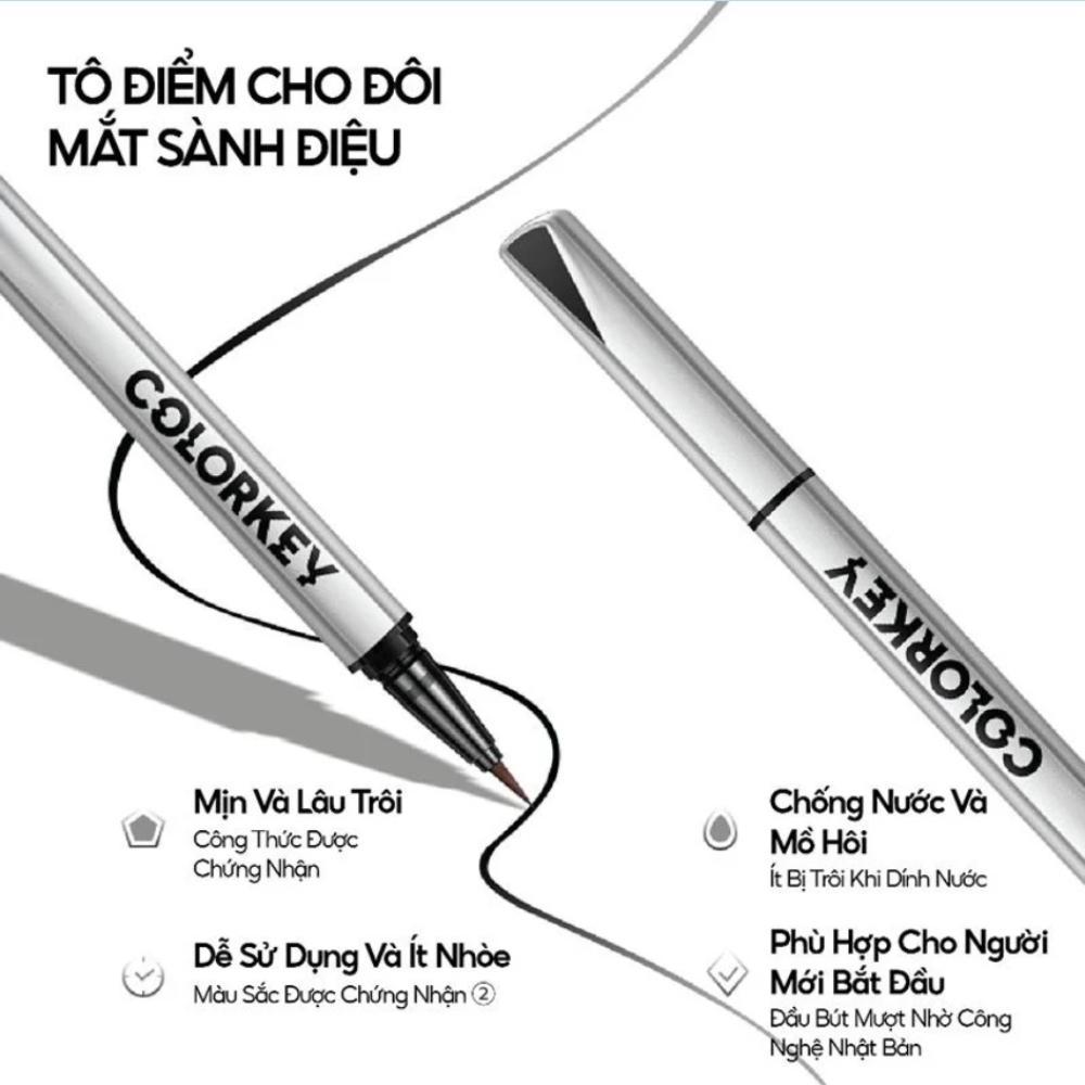 Ảnh 4 của Bút kẻ mắt Colorkey Floating Color Liquid Eyeliner lâu trôi, chống nước