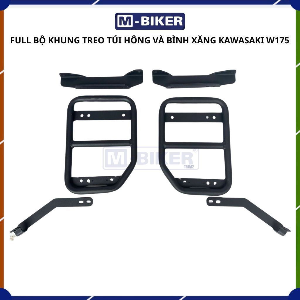 Khung Treo Bình Xăng Dự Phòng và Túi Kawasaki W175 Mbiker