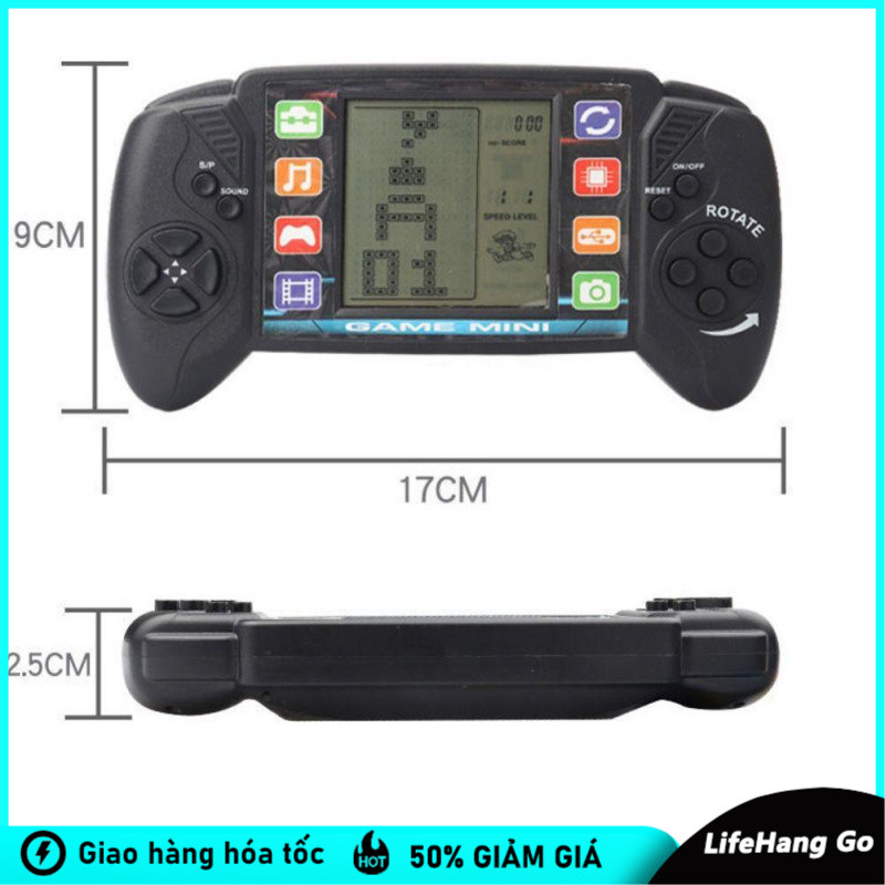 Máy game Tetris màn hình lớn cầm tay - 49 trò chơi, 2 chế độ chơi